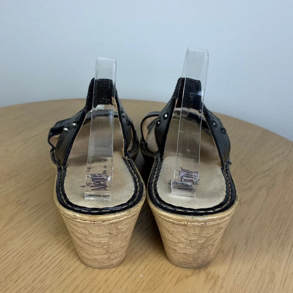 Alegria Lana Woven Wedge Slide Sandals Women's EU 38 US 8 Summer Comfort Boho